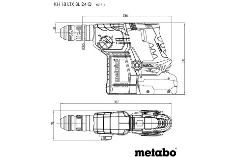 KH 18 LTX BL 24 Q Metabo MŁOT AKUMULATOROWY