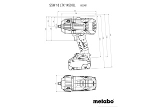 Akumulatorowy zakrętak udarowy Metabo SSW 18 LTX 1450 BL