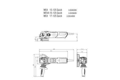 Szlifierka kątowa Metabo WEA 17-125 Quick