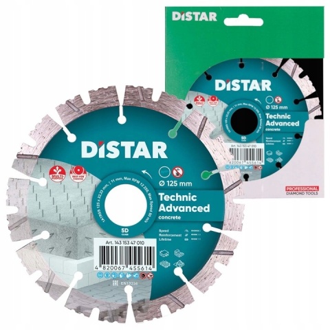 Tarcza diamentowa do betonu Distar TECHNIC ADVANCED 125mm x 22.23mm