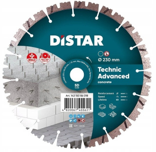 Tarcza diamentowa segmentowa do betonu Distar Technic Advanced 230mm x 22.23mm