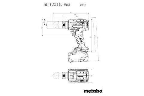 Wiertarko-wkrętarka akumulatorowa Metabo BS 18 LTX-3 BL I