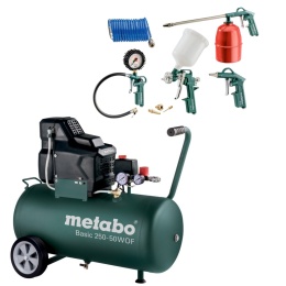 Zestaw Metabo sprężarka + zestaw narzędzi pneumatycznych