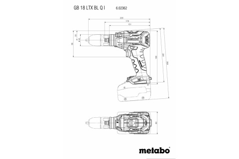 GB 18 LTX BL Q I Metabo GWINCIARKA AKUMULATOROWA