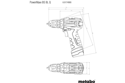 Wkrętarka akumulatorowa Metabo PowerMaxx BS BL Q w walizce PVC 2x 2,0ah