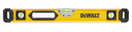 DeWalt DWHT0-43224 - trzy libelle i uchwyt poziomicy w widoku z boku