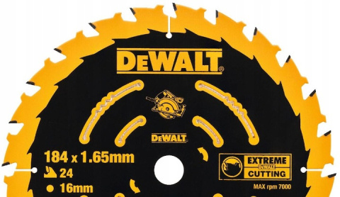 Tarcza do drewna 184mm Extreme 24z DEWALT DT10302