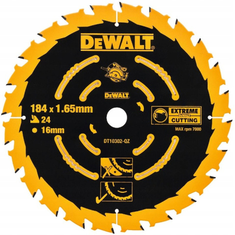 Tarcza do drewna 184mm Extreme 24z DEWALT DT10302