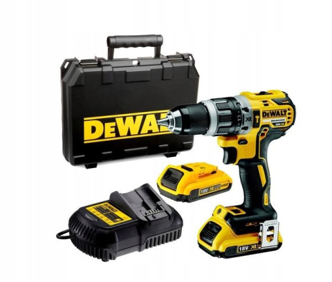 Wiertarko wkrętarka akumulatorowa DeWalt 18V XR Zestaw 2x 2.0 ah + ładow.