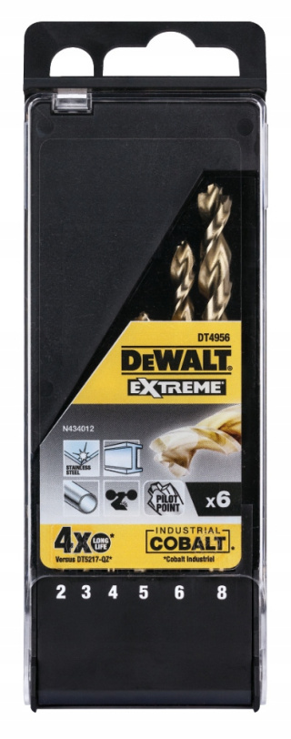 ZESTAW WIERTEŁ KOBALTOWYCH DEWALT 6 SZTUK DT4956