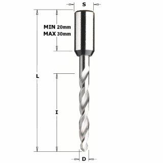 Wiertło przelotowe CMT HW P D=3 X-TREME I=27 L=70 S=10x30 RH