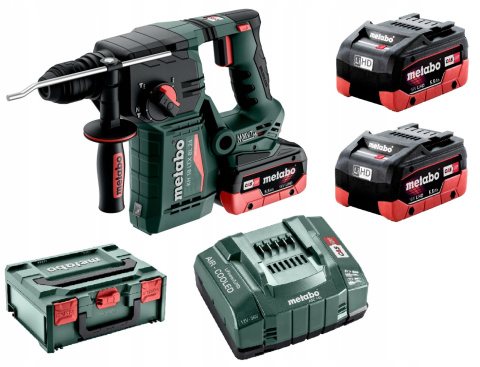 Młod udarowy Metabo KH 18 LTX BL 24 2x 5,5ah ładowarka ASC 145, w walizce metaBOX 165 L