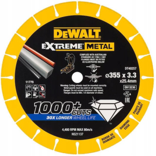 TARCZA DeWalt EXTREME METAL 355X25.4X3.3MM