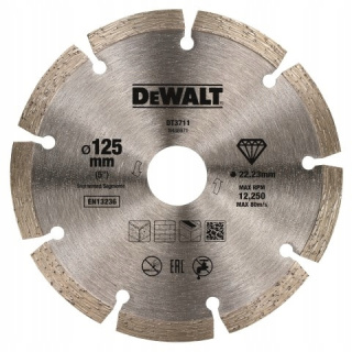 Tarcza Diamentowa DeWalt 125x22.2mm, 1.8mm