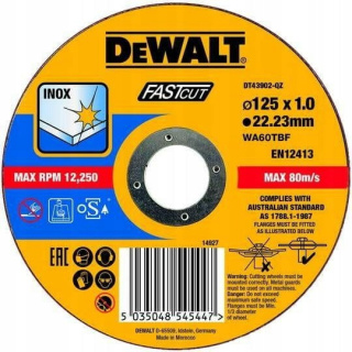 Tarcza Do Cięcia DeWalt Fast Cut 125x1mm INOX