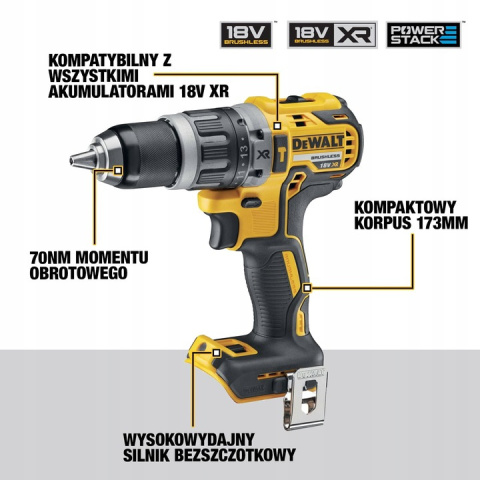 Wiertarko-wkrętarka udarowa Dewalt DCD796N