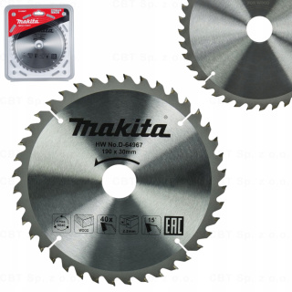 MAKITA tarcza 190x30 40Z do drewna D-64967