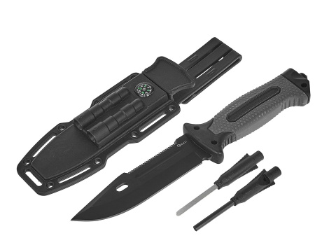 Nóż taktyczny GEKO 275/135mm z kaburą BLACK SURVIVAL SERIES Nóż taktyczny GEKO 275/135mm z kaburą BLACK SURVIVAL SERIES