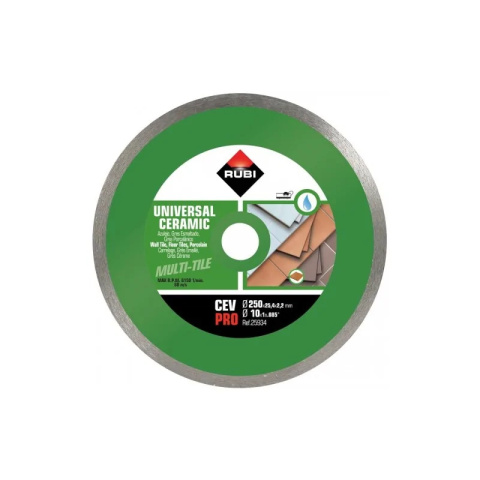 RUBI Tarcza diamentowa CIĄGŁA CEV PRO 250/25,4 mm NA MOKRO