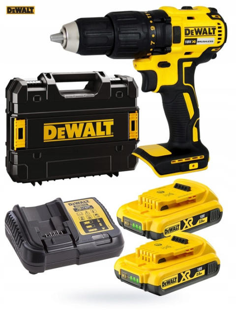 Wiertarko wkrętarka akumulatorowa bezszczotkowa DeWALT 2 X 2Ah 18V XR TSTAK DCD777D2T Wiertarko wkrętarka akumulatorowa bezszczotkowa DeWALT 2 X 2Ah 18V XR TSTAK DCD777D2T
