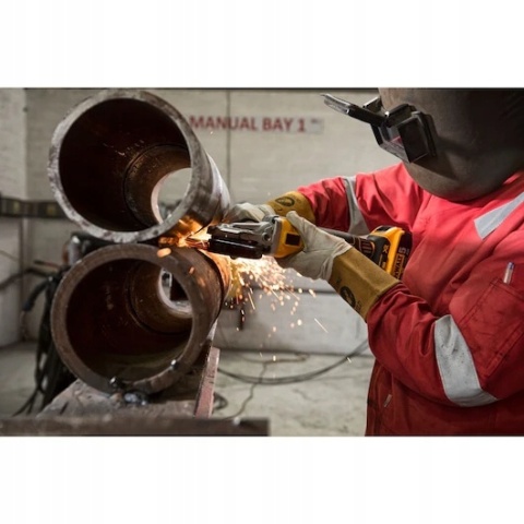 Akumulatorowa szlifierka z płaską głowicą 18V 125mm DEWALT