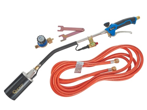 Dekarski palnik gazowy GEKO 60mm PROFI (70cm wąż 5m reduktor)