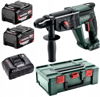 MŁOT AKUMULATOROWY METABO KH 18 LTX 24 18V 2x4Ah LiPOWER; Ładowarka ASC 55; metaBOX 165 L
