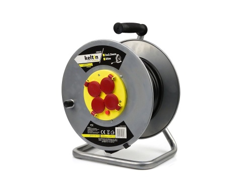 Przedłużacz elektryczny Keltin bębnowy metalowy 3x2,5mm 25m