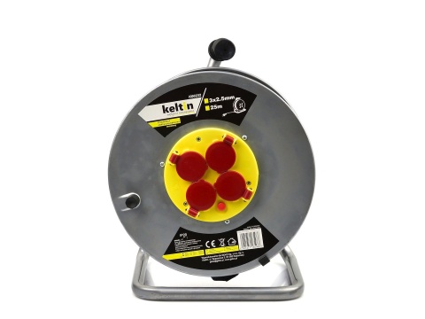 Przedłużacz elektryczny Keltin bębnowy metalowy 3x2,5mm 25m