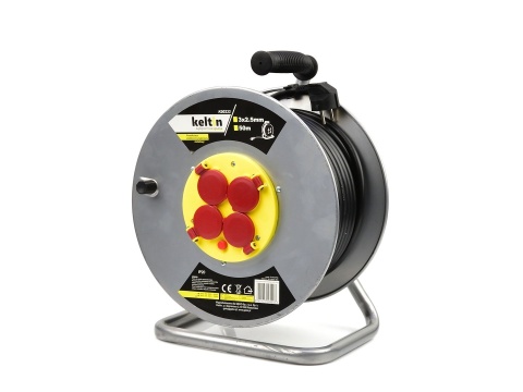 Przedłużacz elektryczny Keltin bębnowy metalowy 3x2,5mm 50m