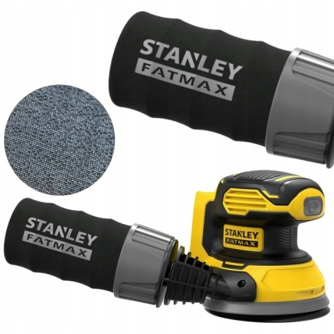 Szlifierka oscylacyjna akumulatorowa STANLEY V20 125mm rzep worek
