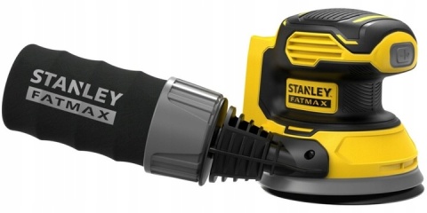 Szlifierka oscylacyjna akumulatorowa STANLEY V20 125mm rzep worek