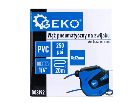 Wąż pneumatyczny na zwijaku GEKO 20m 8x12mm