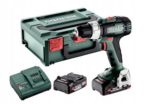 Wiertarko-wkrętarka akum. Metabo BS 18 L 2x2Ah Ładowarka SC36 Metabox 145