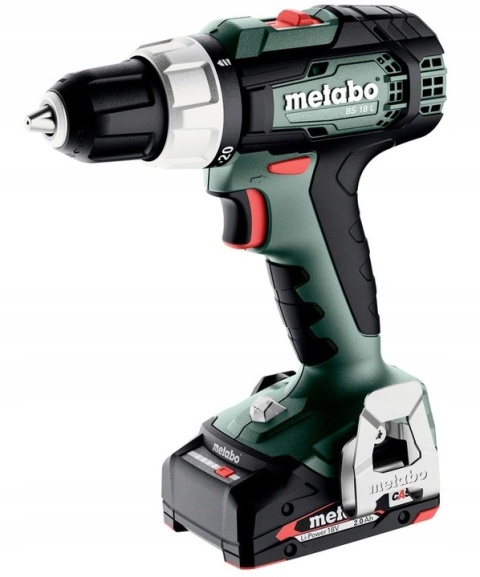 Wiertarko-wkrętarka akum. Metabo BS 18 L 2x2Ah Ładowarka SC36 Metabox 145
