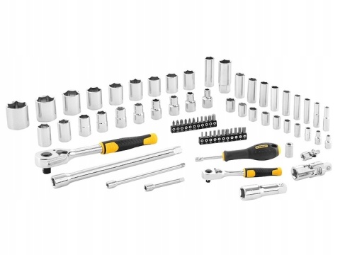 Zestaw kluczy nasadowych, grzechotka STANLEY 1/2" 1/4" 72szt. STMT82831-1