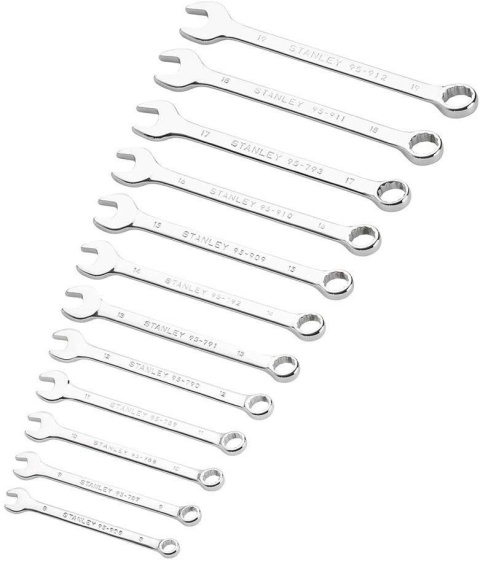 Zestaw kluczy plaskooczkowych Stanley 12 szt