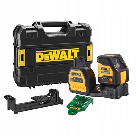 Laser krzyżowy DeWalt DCE088NG18 z zieloną wiązką, zasilany akumulatorami 12 V i 18 V