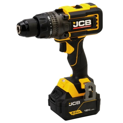JCB Pro Power Tools 18V Zestaw (2 narzędzia) Wiertarko-wkrętarka udarowa (160 Nm) Zakrętarka udarowa (230 Nm) 2x akumulator 