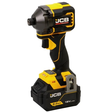 JCB Pro Power Tools 18V Zestaw (2 narzędzia) Wiertarko-wkrętarka udarowa (160 Nm) Zakrętarka udarowa (230 Nm) 2x akumulator 
