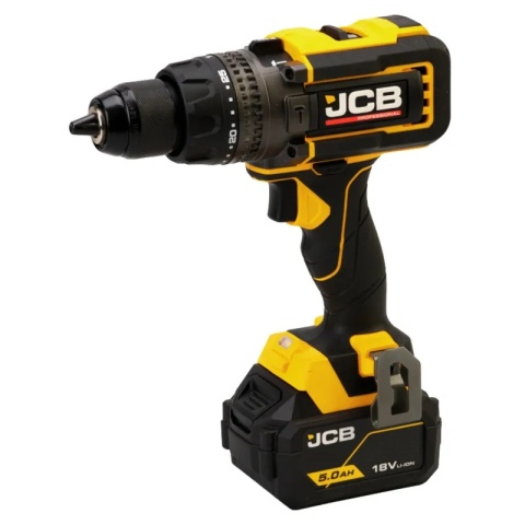 JCB Pro Power Tools 18V Zestaw Wiertarko-wkrętarka udarowa 160 Nm - 2x akumulator 5.0Ah Szybka ładowarka 4.5A