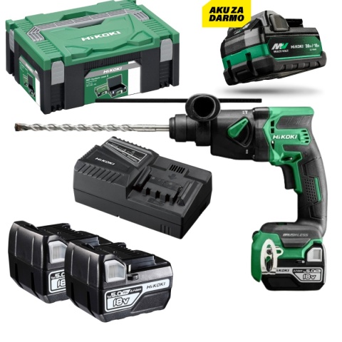 MŁOTOWIERTARKA Hikoki DH18DPBWPZ AKU, 2x5Ah HSC II