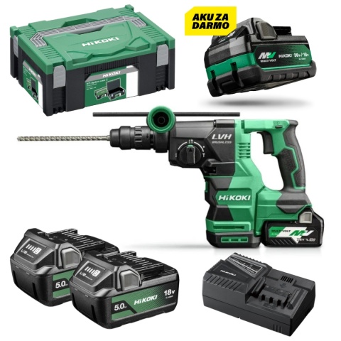 Młotowiertarka akumulatorowa Hikoki DH1826DC WPZ 2x aku ładowarka kufer