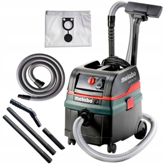 Odkurzacz przemysłowy Metabo ASR 1400 W z wytrzęsaniem osprzęt