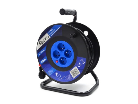 Przedłużacz elektryczny bębnowy GEKO 3x1.0mm2 40m