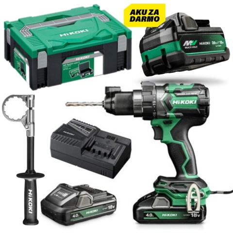 Wiertarko-wkrętarka udarowa Hikoki DV18DCWHZ 18V, AKU.