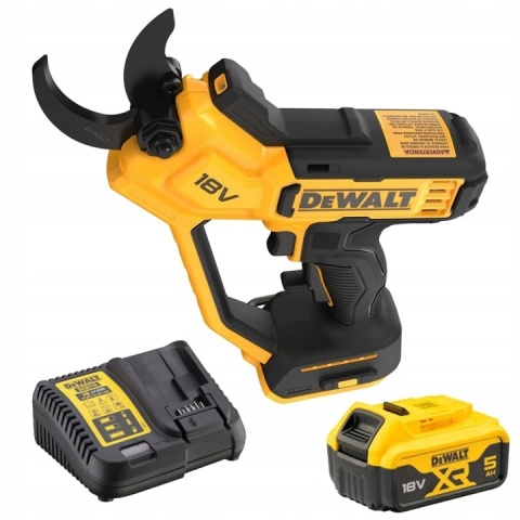Akumulatorowy sekator DeWALT 18V XR do gałęzi 38mm 1 x aku 5Ah ładowarka