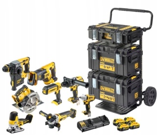 DEWALT Zestaw narzędzi 18V DCD796 DCS334 DCH273 DCG405 DCS391 DCF887 DCF922 DCS356