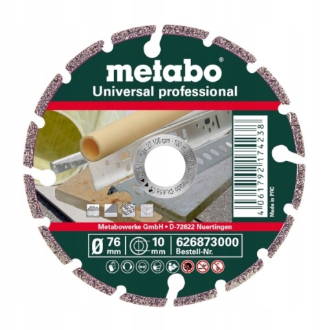 Metabo Diamentowa Tarcza Tnąca Uniwersalna 76x10 mm Professional