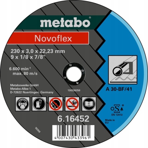 Tarcza tnąca METABO do stali A 30 125x2,5x22